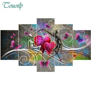 Touoilp 5pcs Full Square/Round Drill 5D DIY Diamond Painting "colorful heart" Multi-picture Combination Embroidery Mosaic Decor
Touoilp 5pcs Full Square/Round Drill 5D DIY Diamond Painting "colorful heart" Multi-picture Combination Embroidery Mosaic Decor