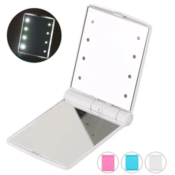Low Power Comsumption Portable 8 LED Makeup Mirror Lights Women Facial Make up Cosmetic Mirrors Desktop Foldable Pocket Mirror
Low Power Comsumption Portable 8 LED Makeup Mirror Lights Women Facial Make up Cosmetic Mirrors Desktop Foldable Pocket Mirror