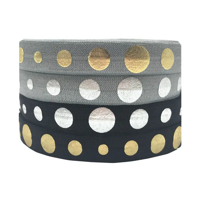 10yards 16mm Gold Silver Larce Pollka Dot Print Fold Over Elastic FOE Webbing Sewing Party Gift Decoration Wholesale
10yards 16mm Gold Silver Larce Pollka Dot Print Fold Over Elastic FOE Webbing Sewing Party Gift Decoration Wholesale