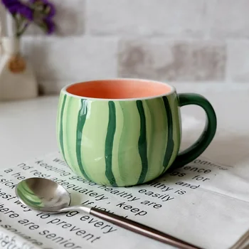 530ml Creative WATERMELON Ceramic Mug with Spoon Special Slotted Cup Mug Home Office Fancy Gift for Tea Drinker
530ml Creative WATERMELON Ceramic Mug with Spoon Special Slotted Cup Mug Home Office Fancy Gift for Tea Drinker