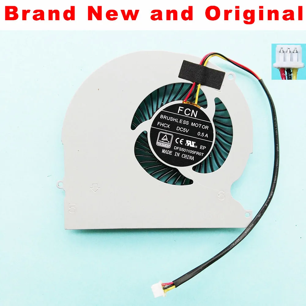 New Original laptop CPU coling Fan For Hasee Z7 Z7M G7 G8 S3 P65R2 cpu fan cooler DFS501105FR0T FHCX
New Original laptop CPU coling Fan For Hasee Z7 Z7M G7 G8 S3 P65R2 cpu fan cooler DFS501105FR0T FHCX