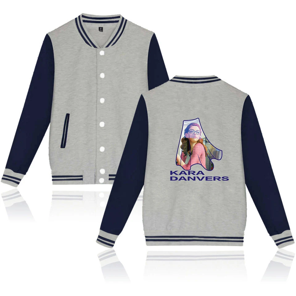 Female Baseball Kara Danvers Print Fashion Baseball Jacket Women/Men Casual Comfort O-Neck Single-Breasted Baseball Jacket
Female Baseball Kara Danvers Print Fashion Baseball Jacket Women/Men Casual Comfort O-Neck Single-Breasted Baseball Jacket