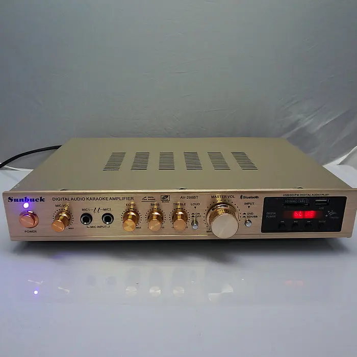 AV-298BT 5198 tube professional home audio Cara OK digital high power amplifier with USB card with built-in Bluetooth amplifier
AV-298BT 5198 tube professional home audio Cara OK digital high power amplifier with USB card with built-in Bluetooth amplifier