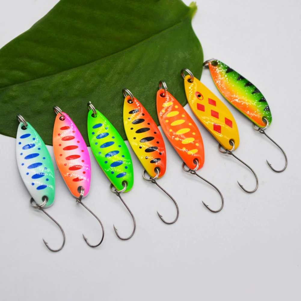 7Pcs/set Trout Casting Jig Fishing Lure Tackle Tools Outdoor Simulation Durable Single Hook Metal Spoon Hard Bait Sequin
7Pcs/set Trout Casting Jig Fishing Lure Tackle Tools Outdoor Simulation Durable Single Hook Metal Spoon Hard Bait Sequin