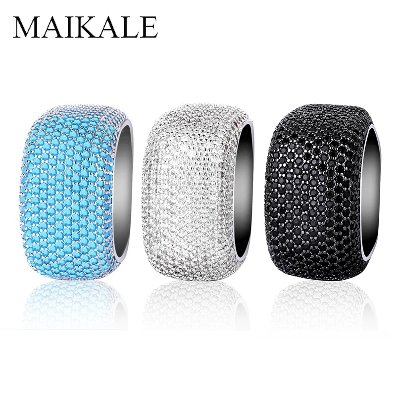 MAIKALE Luxury Zircon Big Rings for Women Men AAA Cubic Zirconia Hollow Out Copper Finger Band Wedding Party Korean Jewelry Gift
MAIKALE Luxury Zircon Big Rings for Women Men AAA Cubic Zirconia Hollow Out Copper Finger Band Wedding Party Korean Jewelry Gift