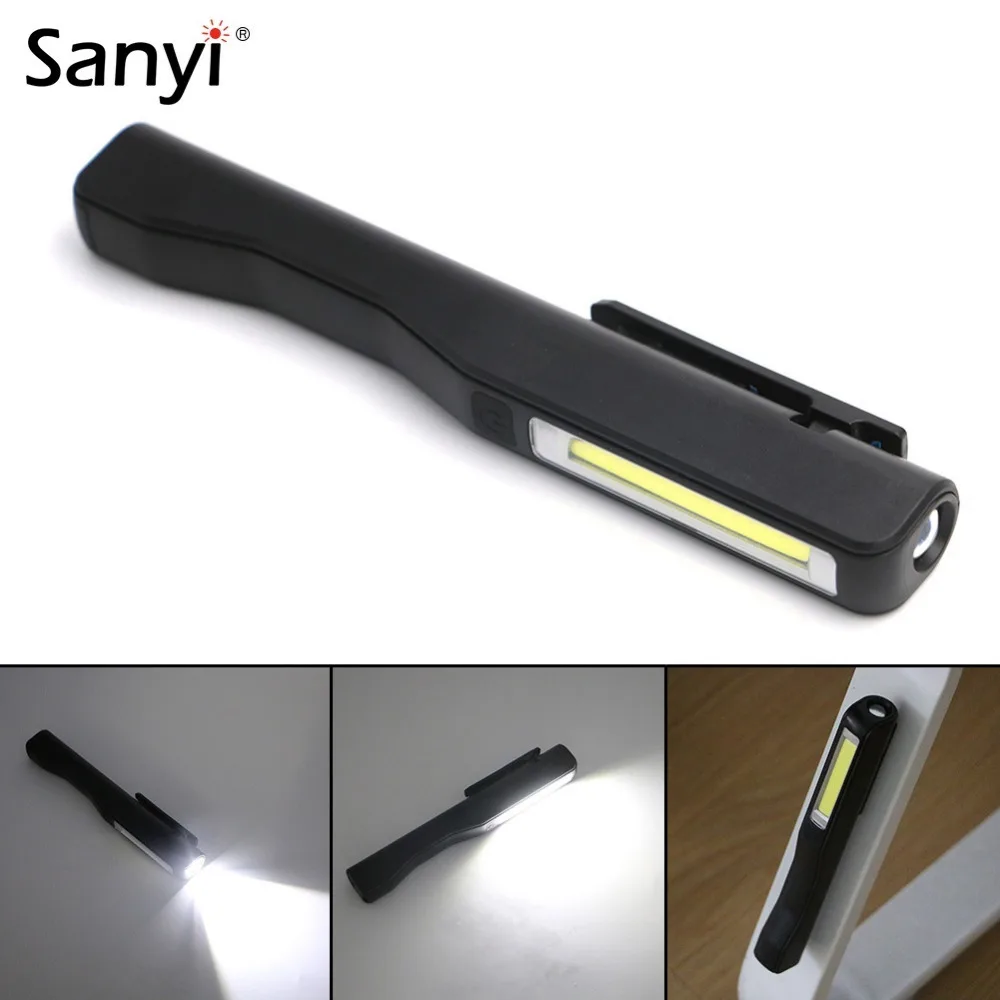 Sanyi COB LED Mini Pen Multifunction LED Torch Inspection Lamp Pocket Led Flashlight Torch with Clip Magnet Lanterna,Use AAA
Sanyi COB LED Mini Pen Multifunction LED Torch Inspection Lamp Pocket Led Flashlight Torch with Clip Magnet Lanterna,Use AAA