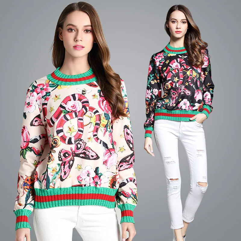 Italy Luxury Brand Sweatshirts 2018 Celebrity Lady Snake Butterfly Floral Printed Letters Embroidery Stitching Knit Hoody Blouse
Italy Luxury Brand Sweatshirts 2018 Celebrity Lady Snake Butterfly Floral Printed Letters Embroidery Stitching Knit Hoody Blouse