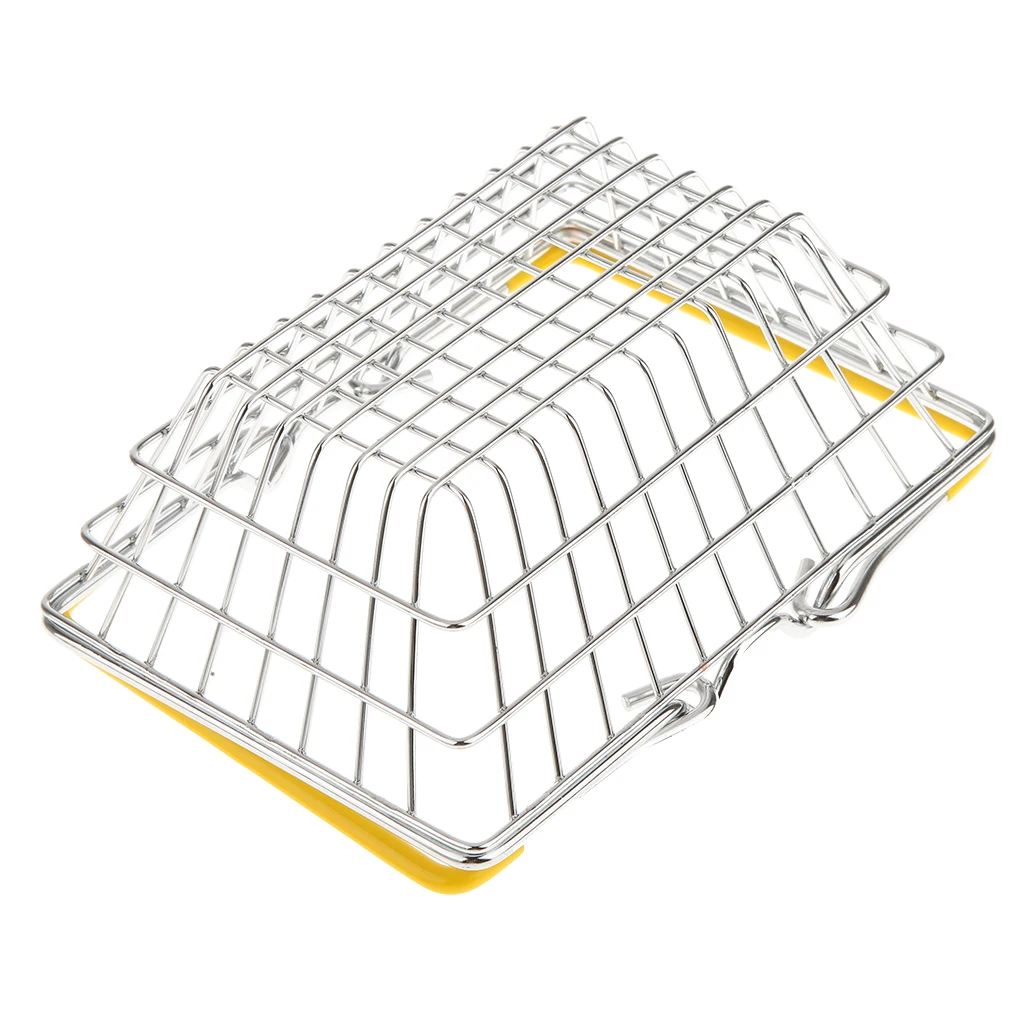 Red Small Metal Shopping Basket Table Storage Basket for Children Kids Role Pretend Play Toys Room Decoration