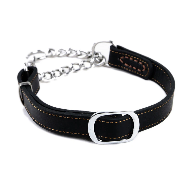 Collar for Dogs Leather Stainless Steel Chain Martingale Dog Collar Choke Collar Pet Supplies Medium Large Whippet Greyhound
Collar for Dogs Leather Stainless Steel Chain Martingale Dog Collar Choke Collar Pet Supplies Medium Large Whippet Greyhound