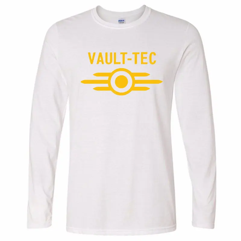 Новинка игровые футболки с логотипом Vault Tec для видеоигр Fallout 2 3 4 мужские