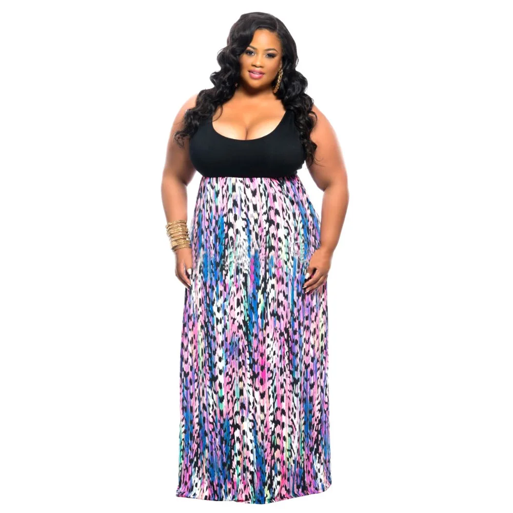 Women Plus Size Maxi Long Dress 2017 Summer Sleeveless Colorful Print Sexy Dresses Elegant Big Large Size Stretch Clothing
Women Plus Size Maxi Long Dress 2017 Summer Sleeveless Colorful Print Sexy Dresses Elegant Big Large Size Stretch Clothing