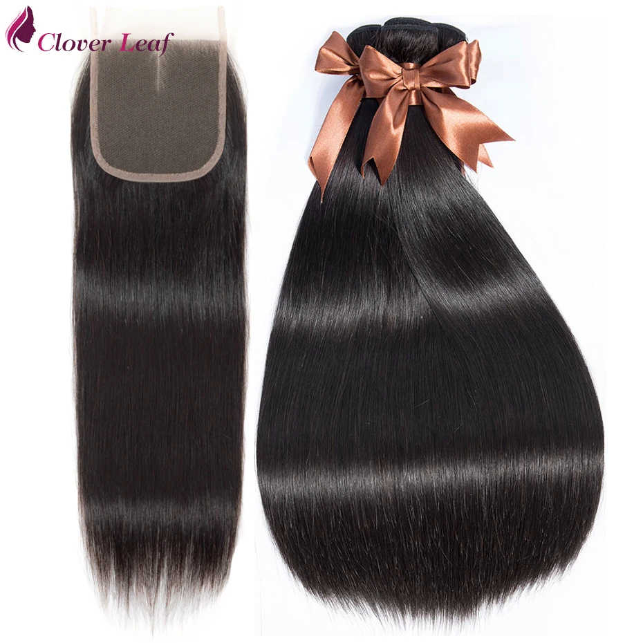 Clover Leaf Straight Hair 3 Bundles With Lace Closure Brazilian Human Hair Weave 3 Bundles With 4*4 Closure Remy Hair Extension
Clover Leaf Straight Hair 3 Bundles With Lace Closure Brazilian Human Hair Weave 3 Bundles With 4*4 Closure Remy Hair Extension