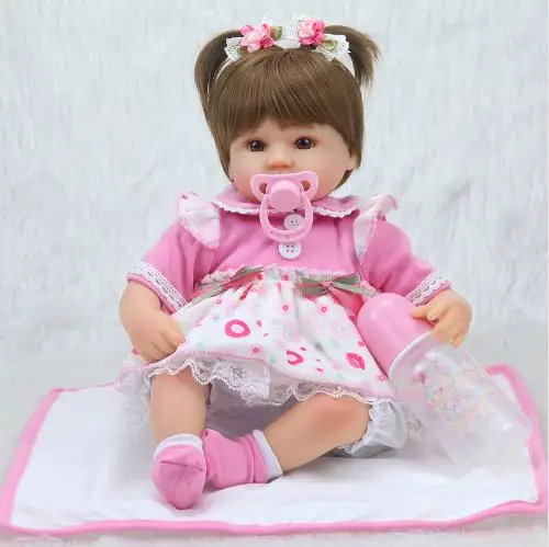 F40cm Silicone Reborn Baby Doll kids Playmate Gift For Girls 16 Inch Baby Alive Soft Toys For Bouquets Doll Bebe Reborn
F40cm Silicone Reborn Baby Doll kids Playmate Gift For Girls 16 Inch Baby Alive Soft Toys For Bouquets Doll Bebe Reborn