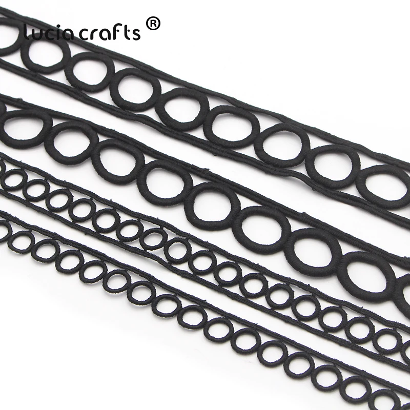 Lucia crafts 3yards/lot Multi Option Black Circular Lace Trim Ribbon DIY Sewing Garment Handmade Decoration Materials N0404
Lucia crafts 3yards/lot Multi Option Black Circular Lace Trim Ribbon DIY Sewing Garment Handmade Decoration Materials N0404