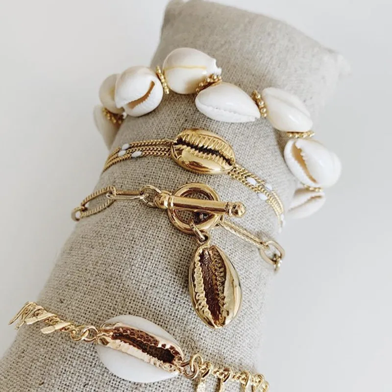 Fashion Gold Color Cowrie Shell Charm Bracelet for Women Chain Bracelet Bohemian Jewelry
Fashion Gold Color Cowrie Shell Charm Bracelet for Women Chain Bracelet Bohemian Jewelry