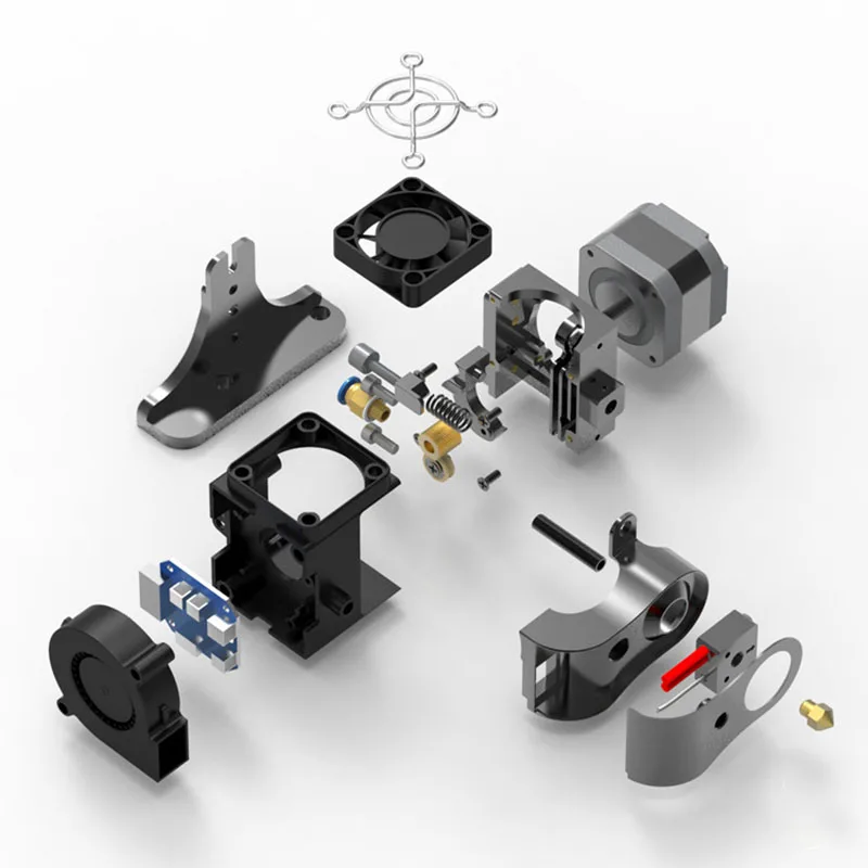 Double Fan Extruder Durable Heat Dissipation Cooling 0.4mm 3D Printer Accessories SGA998 
Double Fan Extruder Durable Heat Dissipation Cooling 0.4mm 3D Printer Accessories SGA998