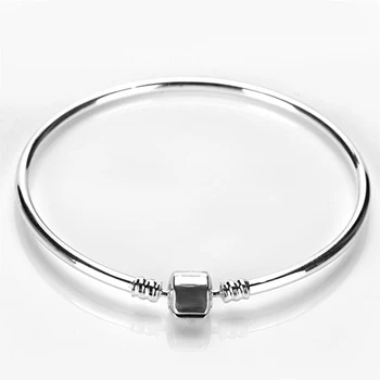 925 Sterling Silver Clasp Clip Charm Bangle Bracelet Fit European Original Charms Beads DIY Jewelry Making
925 Sterling Silver Clasp Clip Charm Bangle Bracelet Fit European Original Charms Beads DIY Jewelry Making