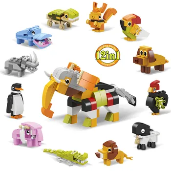 12 in 1 DIY Assembly blocks Animal Model DOG Elephant lion mini Bricks Educational Toys for Children
12 in 1 DIY Assembly blocks Animal Model DOG Elephant lion mini Bricks Educational Toys for Children