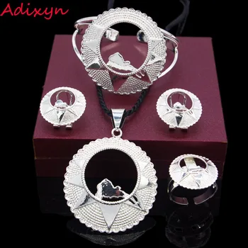Adixyn NEW Map Jewelry Set Silver Plated Eritrean/Ethiopian/African Necklace/Pendant/Bangle/Earring/Ring Wedding Jewelry Sets
Adixyn NEW Map Jewelry Set Silver Plated Eritrean/Ethiopian/African Necklace/Pendant/Bangle/Earring/Ring Wedding Jewelry Sets