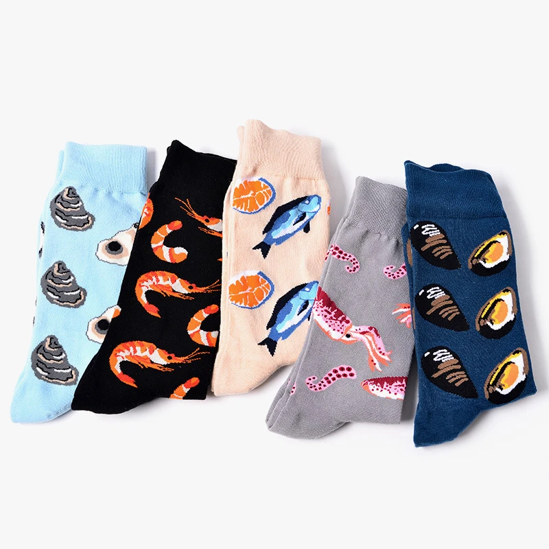 Adult Size Mid Calf Crew Socks Seafood Fresh Oyster Octopus Salmon Fish Shell Squid Salmon Fashion Funny Happy Shrimp Cod Bass
Adult Size Mid Calf Crew Socks Seafood Fresh Oyster Octopus Salmon Fish Shell Squid Salmon Fashion Funny Happy Shrimp Cod Bass