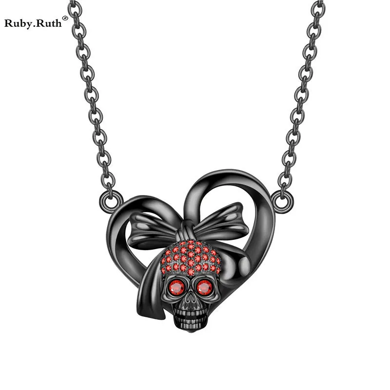 Heart Skull Gothic Black Necklace for Wedding Women Girl Fashion Zircon Crystal necklaces Pendant Jewelry Gift Dropshipping
Heart Skull Gothic Black Necklace for Wedding Women Girl Fashion Zircon Crystal necklaces Pendant Jewelry Gift Dropshipping