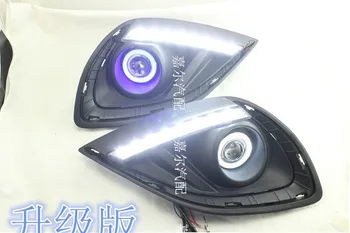 LED DRL daytime running light + COB angel eye ( 6 colors ) + projector lens + H3 halogen fog lamp + fog lamp cover for mazda 2
LED DRL daytime running light + COB angel eye ( 6 colors ) + projector lens + H3 halogen fog lamp + fog lamp cover for mazda 2