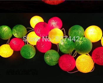 Red&Yellow&Green 20 Balls/Set Cotton Balls Fairy String Home & Garden lighting Christmas Weddings/Events Festive/Party Supplies
Red&Yellow&Green 20 Balls/Set Cotton Balls Fairy String Home & Garden lighting Christmas Weddings/Events Festive/Party Supplies