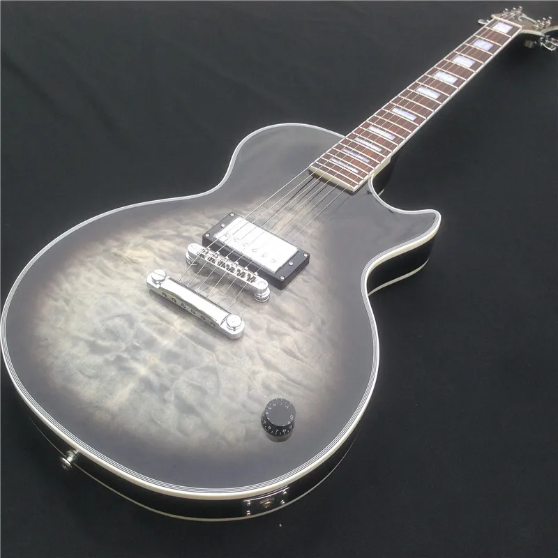 Hot sales transparent black electric guitar with one pickup and rosewood fingerboard for beginner
Hot sales transparent black electric guitar with one pickup and rosewood fingerboard for beginner