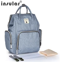 insular Fashion Mummy Maternity Nappy Bag Travel Backpack Designer Large Capacity Baby Bag Stroller USB Diaper Bag for Baby Care image