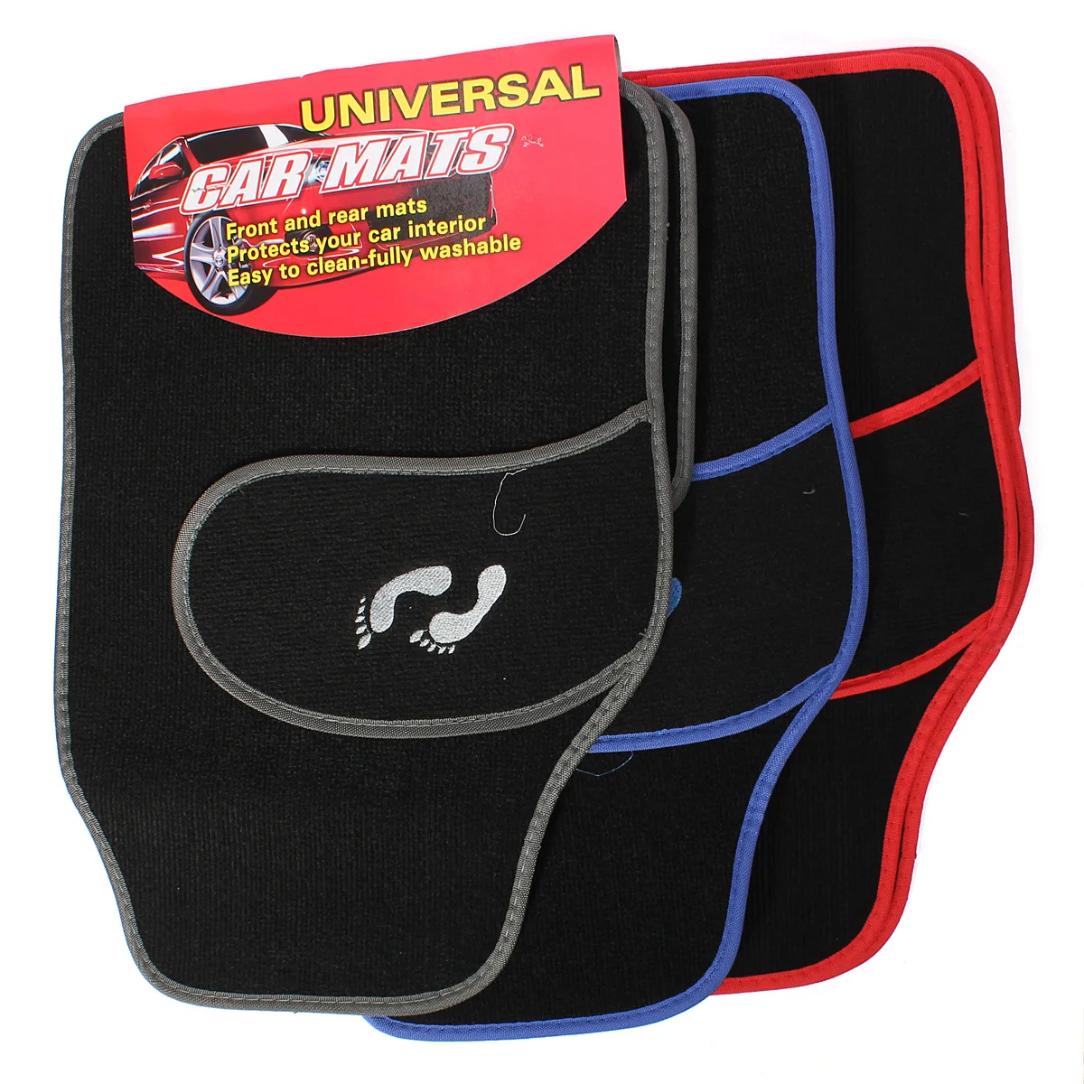 4 Pcs Universal Black PVC Car Floor Mats Carpet Non-Slip GRIP Feet Pattern All Weather Mat
4 Pcs Universal Black PVC Car Floor Mats Carpet Non-Slip GRIP Feet Pattern All Weather Mat