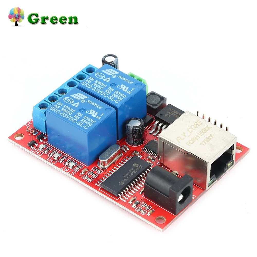 LAN Ethernet 2 Way Relay Board Delay Switch TCP / UDP Controller Module WEB Server Electronic kit Circuit Board
LAN Ethernet 2 Way Relay Board Delay Switch TCP / UDP Controller Module WEB Server Electronic kit Circuit Board