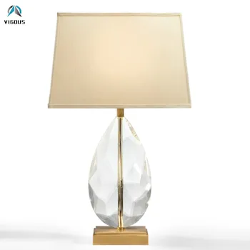 Modern Lustre K9 Big Crystal Table Lamp Square Fabric Lampshades Led Desk Lamp for Study Room Bedroom Plate Gold Metal Lamparas
Modern Lustre K9 Big Crystal Table Lamp Square Fabric Lampshades Led Desk Lamp for Study Room Bedroom Plate Gold Metal Lamparas