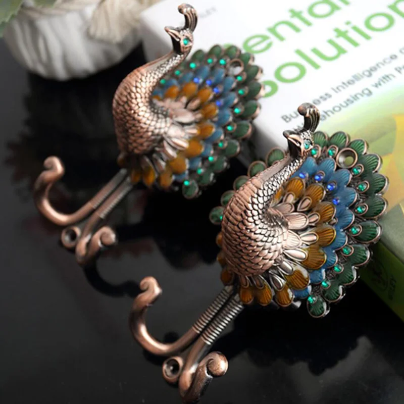 Retro European Zinc Alloy Hooks For Curtains Bandages Rope Hooks Coat-hat Wall Hooks Holder Hang Peacock Accessories Decoration
Retro European Zinc Alloy Hooks For Curtains Bandages Rope Hooks Coat-hat Wall Hooks Holder Hang Peacock Accessories Decoration