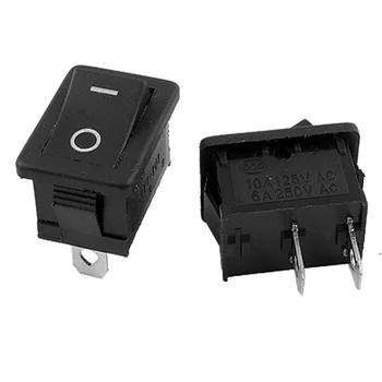 Rocker Switch Black Mini 6A-10A 110V 250V KCD1-101 2Pin Snap-in On/Off 5PCS/Lot 21MM*15MM
Rocker Switch Black Mini 6A-10A 110V 250V KCD1-101 2Pin Snap-in On/Off 5PCS/Lot 21MM*15MM