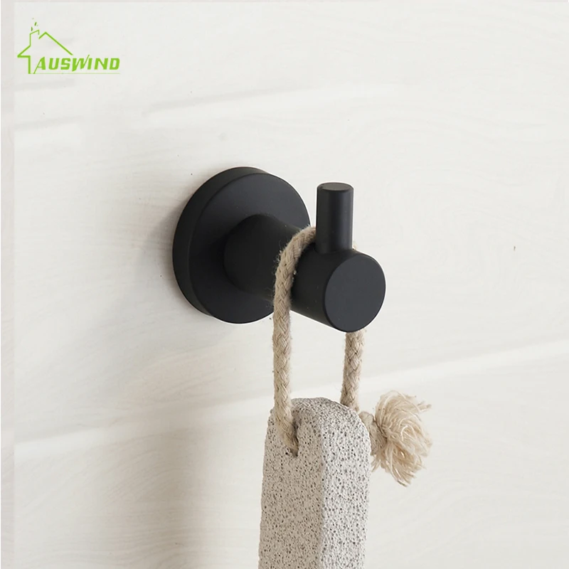 Black Oil Rubber Paint Black Simple Towel Hook 304 Stainless Steel Brushed Wall Mounted Bathroom Accessories K65
Black Oil Rubber Paint Black Simple Towel Hook 304 Stainless Steel Brushed Wall Mounted Bathroom Accessories K65