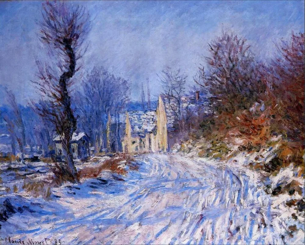 High quality Oil painting Canvas Reproductions Road to Giverny in Winter (1885) By Claude Monet Painting hand painted
High quality Oil painting Canvas Reproductions Road to Giverny in Winter (1885) By Claude Monet Painting hand painted