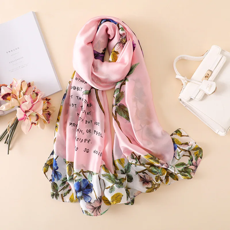 Autumn Winter New Silk Scarf Women Luxury Brand Digital Print Floral 100% Natural Silk Shawls and Wraps Long Bandana Foulard
Autumn Winter New Silk Scarf Women Luxury Brand Digital Print Floral 100% Natural Silk Shawls and Wraps Long Bandana Foulard