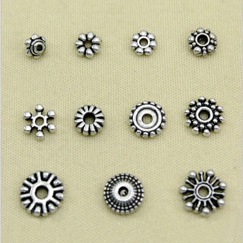 50Pcs Tibetan Style Alloy daisy & Snowflake Spacers Bead Metal Beads for Jewelry Makings 7~10mm in Diameter Antique Silver
50Pcs Tibetan Style Alloy daisy & Snowflake Spacers Bead Metal Beads for Jewelry Makings 7~10mm in Diameter Antique Silver