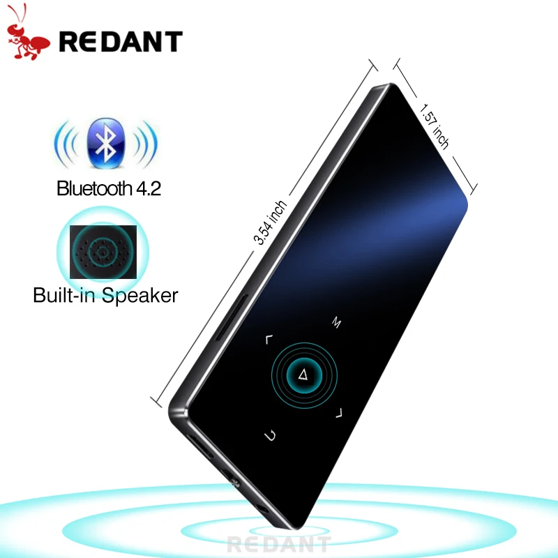 Фото REDANT MP3 плеер с bluetooth и Динамик 1 8 Экран сенсорные клавиши hi fi fm - купить