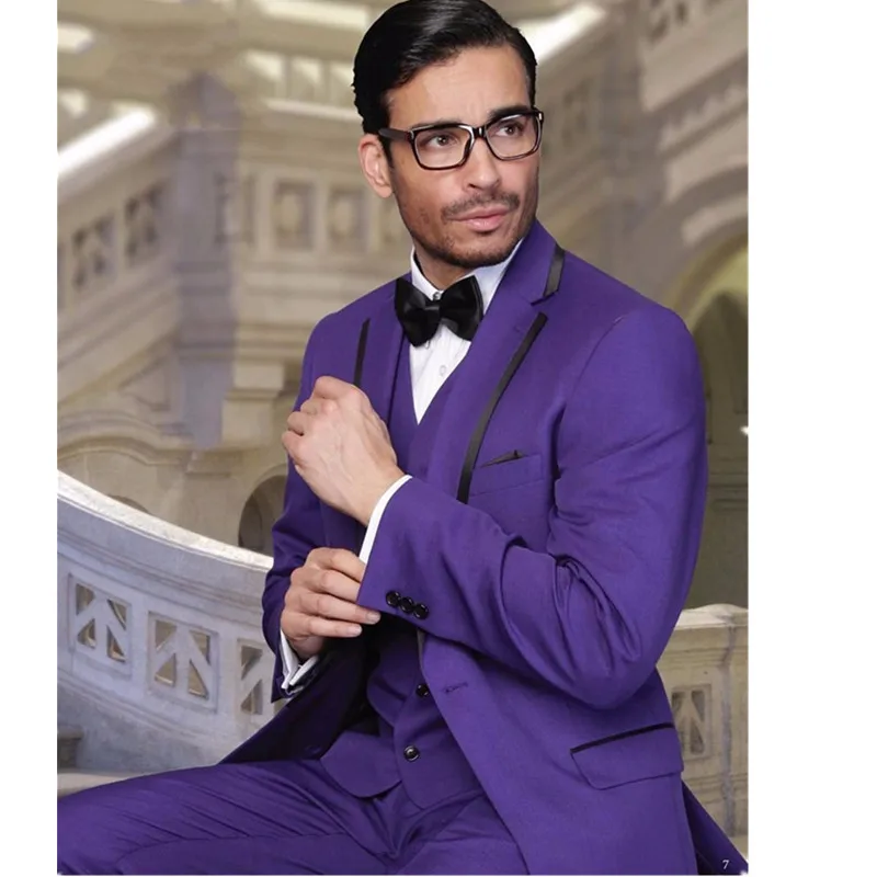 Spring Men's Suit Custom Purple Men's Suit for Wedding Groom Tuxedo Best Man (Jacket + Pants + Vest)
Spring Men's Suit Custom Purple Men's Suit for Wedding Groom Tuxedo Best Man (Jacket + Pants + Vest)