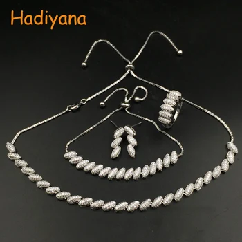 Jewelry sets HADIYANA Dubai New Fahion Romantic Elegant Luxury Temperament Elliptical Cubic Zirconia CN380 Conjunto de joyas
Jewelry sets HADIYANA Dubai New Fahion Romantic Elegant Luxury Temperament Elliptical Cubic Zirconia CN380 Conjunto de joyas