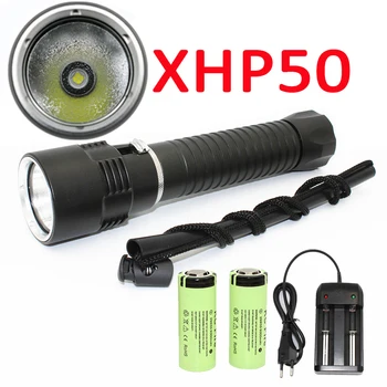 Ultra Bright 2500LM XHP50 Diving LED Flashlight Torch Waterproof Stepless Dimming underwater lamp + 26650 battery +charger
Ultra Bright 2500LM XHP50 Diving LED Flashlight Torch Waterproof Stepless Dimming underwater lamp + 26650 battery +charger