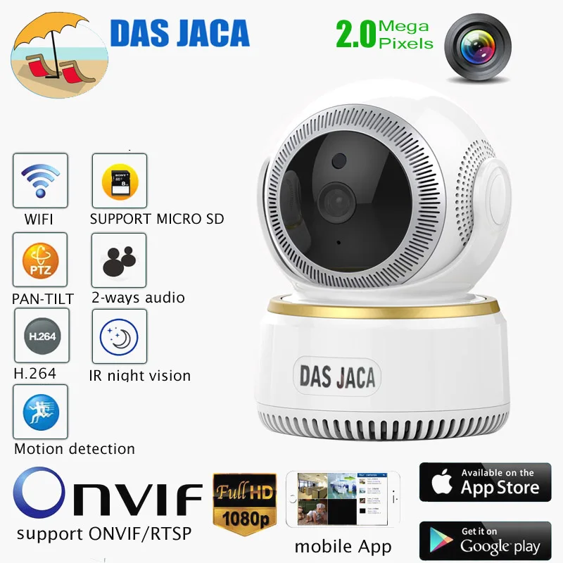 Das Jaca ip camera 2mp wireless ptz dome 1080p surveillance camera wifi baby monitor onvif home cctv security video camera SD
Das Jaca ip camera 2mp wireless ptz dome 1080p surveillance camera wifi baby monitor onvif home cctv security video camera SD
