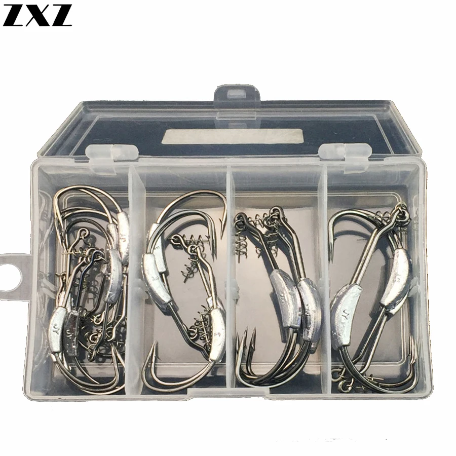 25Pcs Offset Fishing Hooks Lead Weighted Jig Lead Head Crank Hook with Spoon Soft Baits Worm Lure Hook with Tacke Box 2g - 7g
25Pcs Offset Fishing Hooks Lead Weighted Jig Lead Head Crank Hook with Spoon Soft Baits Worm Lure Hook with Tacke Box 2g - 7g