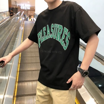 2019 Summer Men's Fashion Trend Letter Printing Short Sleeve T Shirt Loose White/black Color Cotton Clothes T-shirts Size M-XL
2019 Summer Men's Fashion Trend Letter Printing Short Sleeve T Shirt Loose White/black Color Cotton Clothes T-shirts Size M-XL