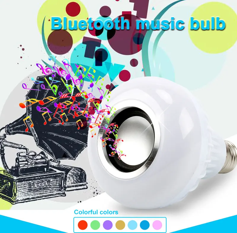 Smart Led Light Music Player Audio E27 Wireless Bluetooth Speaker+12W RGB Bulb LED Lamp 110V 220V with Remote Control
Smart Led Light Music Player Audio E27 Wireless Bluetooth Speaker+12W RGB Bulb LED Lamp 110V 220V with Remote Control