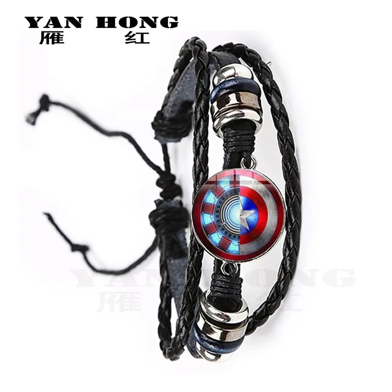 Iron Man Tony Stark Leather Bracelet Avenger Iron Man Arc Reactor 3D Glass Gem Printed Bracelet
Iron Man Tony Stark Leather Bracelet Avenger Iron Man Arc Reactor 3D Glass Gem Printed Bracelet