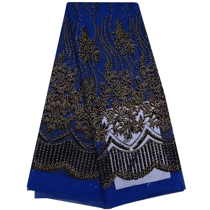 African Mature Style Bicolor Lace Fabric High Quality With Plenty Rhinestones Nigerian Embroidery Tulle French Lace Blue+Black
African Mature Style Bicolor Lace Fabric High Quality With Plenty Rhinestones Nigerian Embroidery Tulle French Lace Blue+Black
