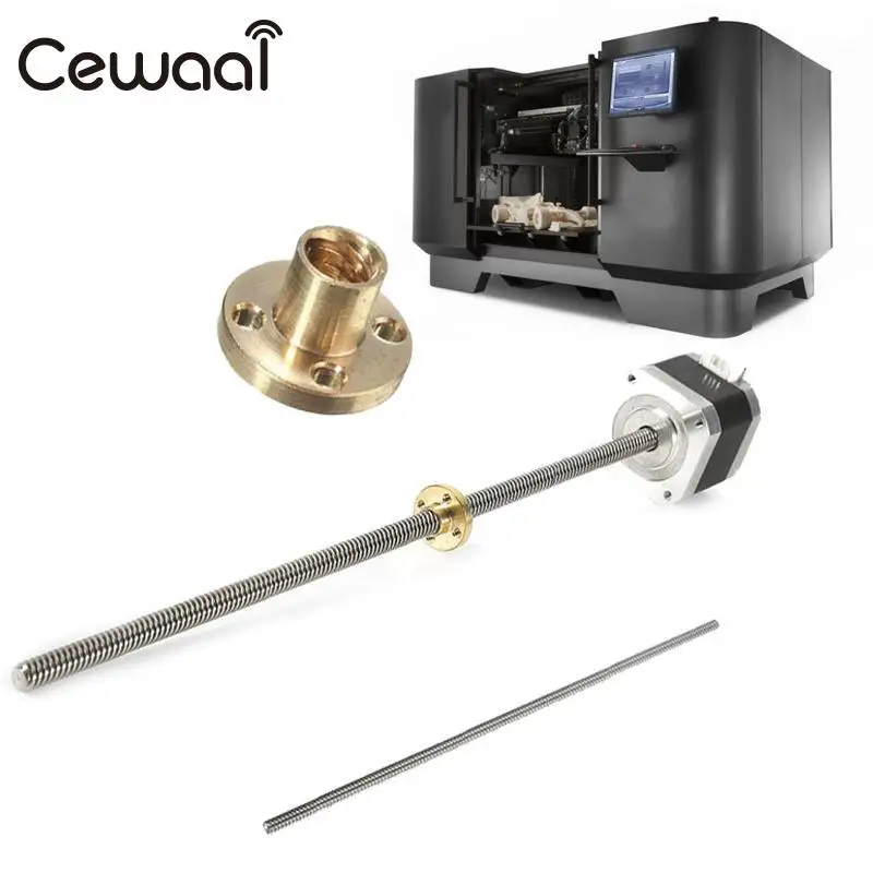 Cewaal THSL-300-8D Lead Screw Dia 8MM Thread 300mm Trapezoidal Spindle Screw with Copper Nut Lead Screw for 3D Printer
Cewaal THSL-300-8D Lead Screw Dia 8MM Thread 300mm Trapezoidal Spindle Screw with Copper Nut Lead Screw for 3D Printer