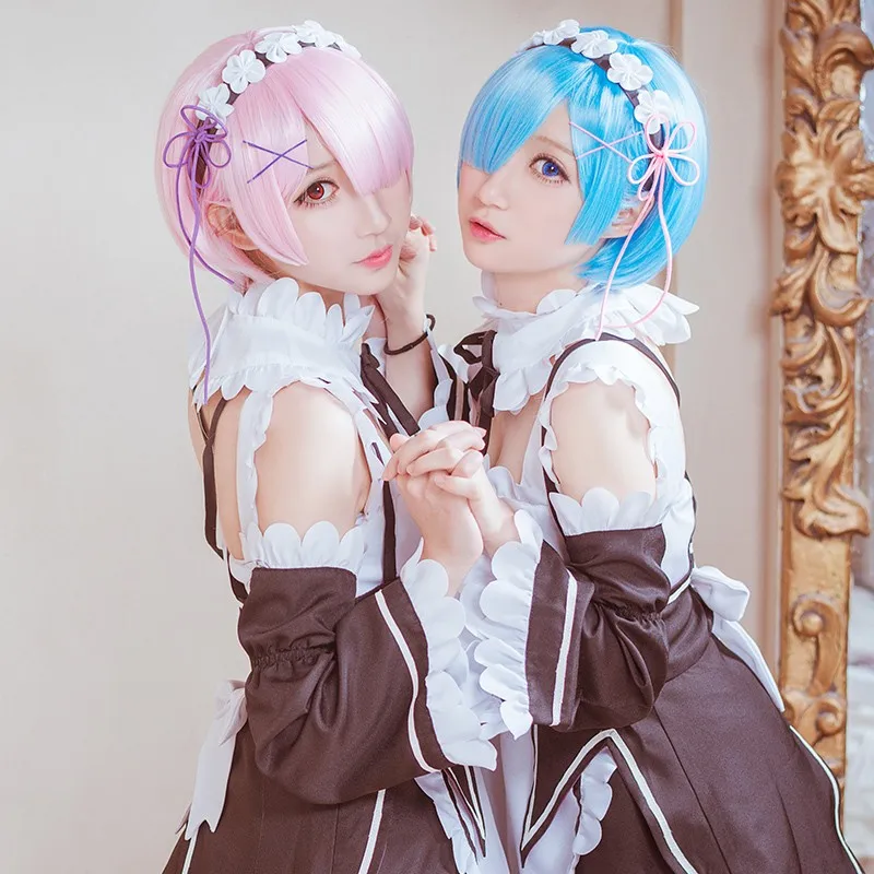 Anime Re:Zero Ram Cosplay Costume Anime Re:Zero Ram Cosplay Costume